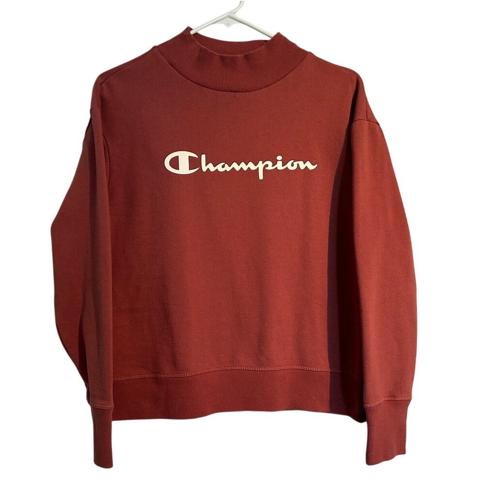 Champion Mock Neck Sweatshirt – Mauve/Taupe – Women’s Small